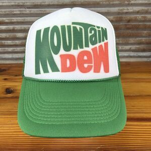 Vintage Mountain Dew Soda Trucker Hat Snapback Cap
